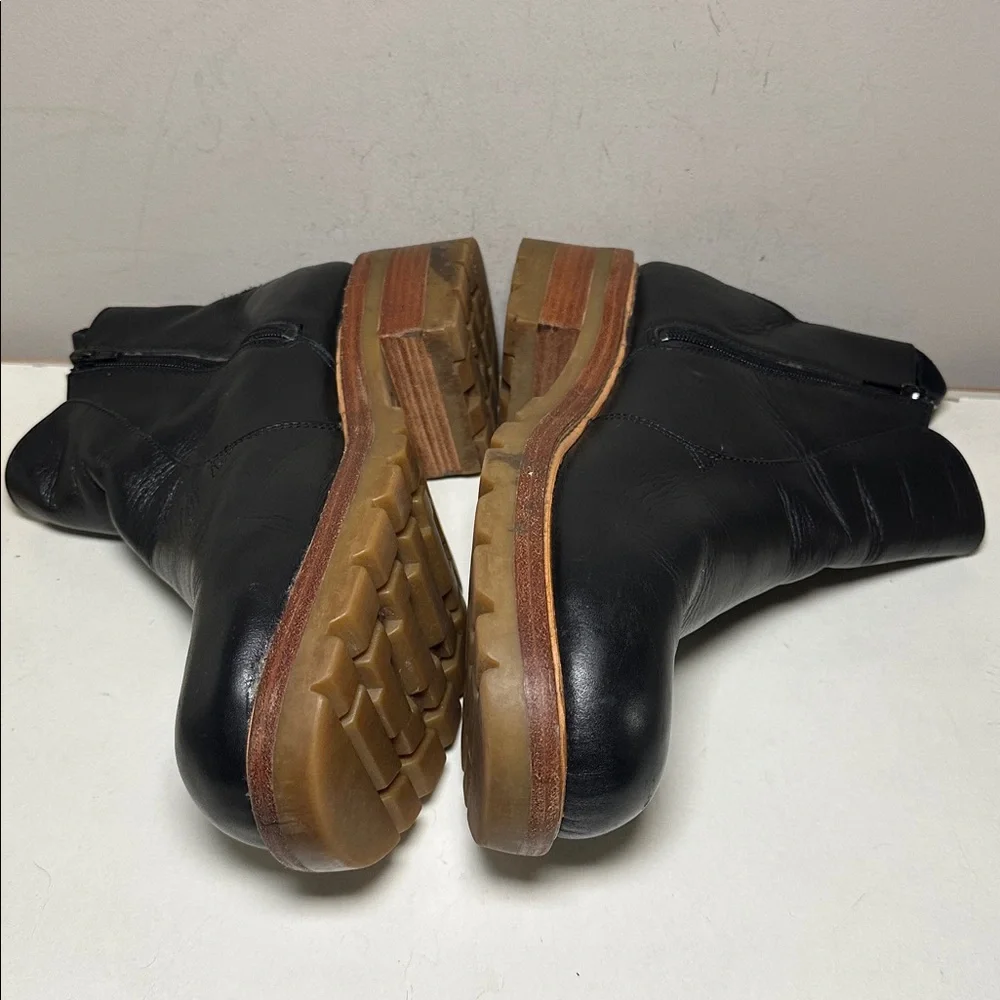 Buffalino Dakota Black Leather vintage heavyweight Men's Boots